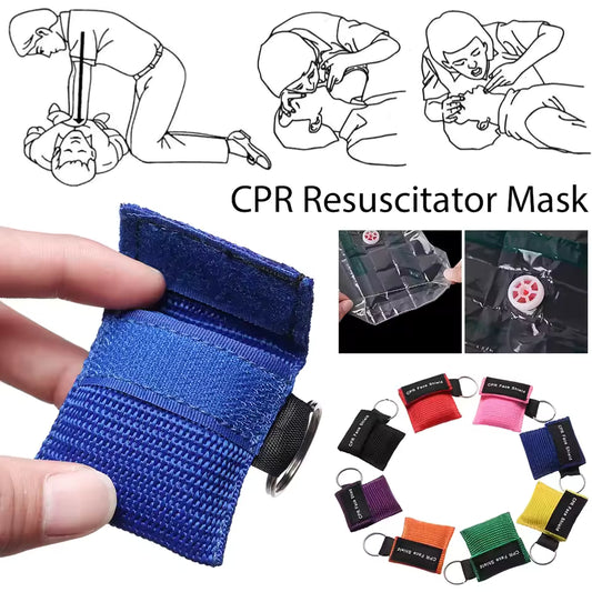 CPR Face Shield Mask Keychain – Emergency-Ready, Portable, One-Way Valve Protection